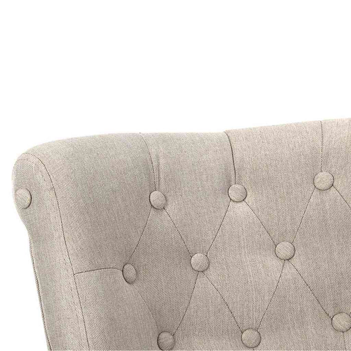 Scaune în stil franțuzesc, 2 buc., crem, material textil WALTI