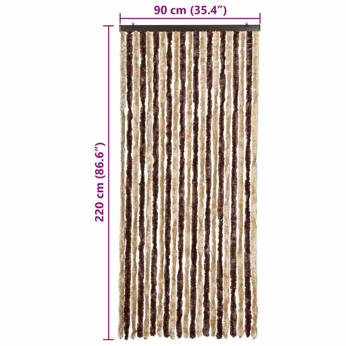 Perdea pentru insecte, bej și maro deschis, 90x220 cm, Chenille - WALTI WALTI