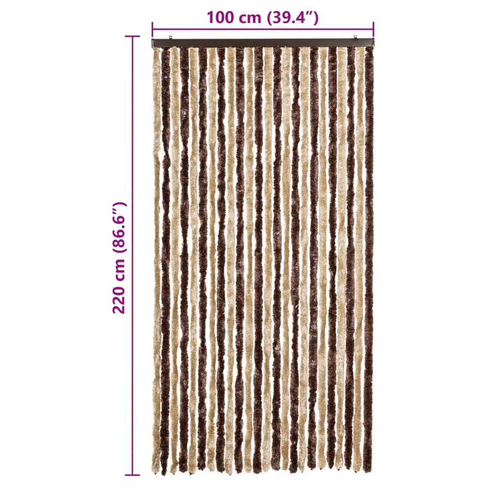 Perdea pentru insecte, bej și maro deschis, 100x220 cm Chenille - WALTI WALTI