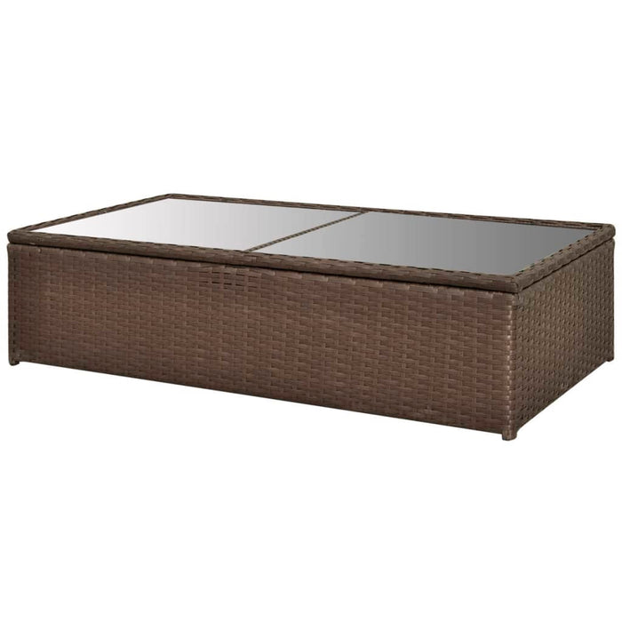 Set mobilier de grădină cu perne, 4 piese, maro, poliratan - WALTI WALTI
