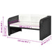 Set mobilier de grădină cu perne, 4 piese, negru, poliratan - WALTI WALTI