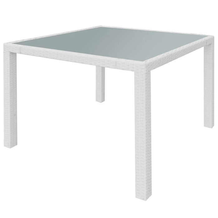 Set mobilier de exterior, 5 piese, alb crem, poliratan - WALTI WALTI
