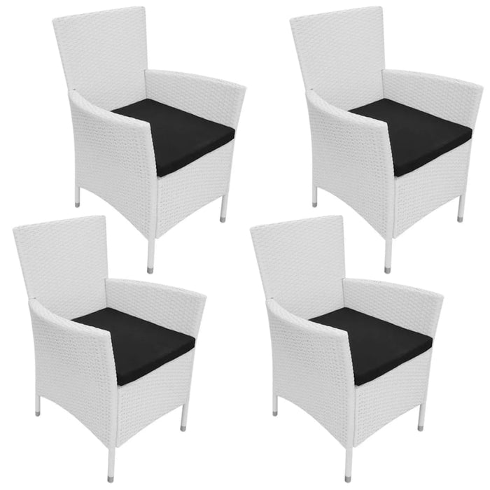 Set mobilier de exterior, 5 piese, alb crem, poliratan - WALTI WALTI