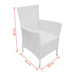 Set mobilier de exterior, 5 piese, alb crem, poliratan - WALTI WALTI