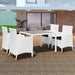 Set mobilier de exterior, 5 piese, alb crem, poliratan - WALTI WALTI