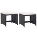 Set mobilier de exterior cu perne, 11 piese, negru, poliratan - WALTI WALTI
