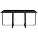 Set mobilier de exterior cu perne, 11 piese, negru, poliratan - WALTI WALTI