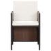 Set mobilier de exterior cu perne, 5 piese, maro, poliratan - WALTI WALTI