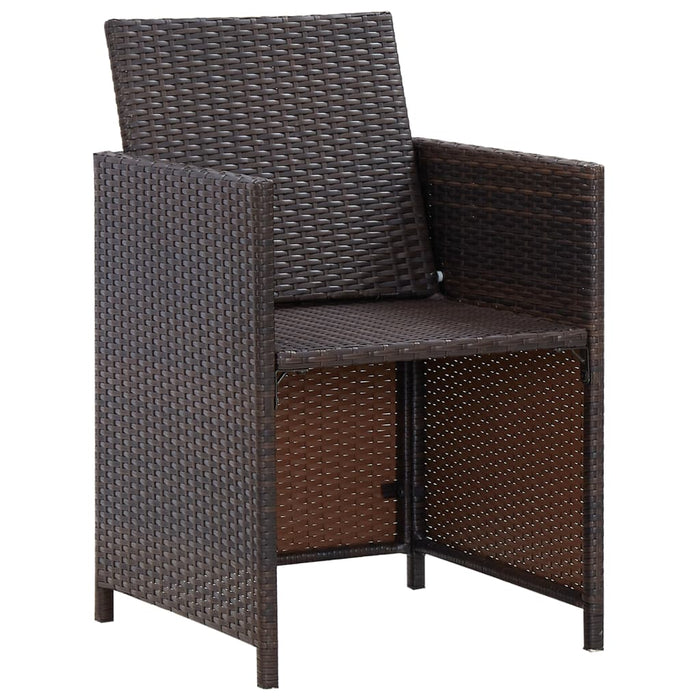 Set mobilier de exterior cu perne, 5 piese, maro, poliratan - WALTI WALTI