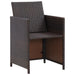 Set mobilier de exterior cu perne, 9 piese, maro, poliratan - WALTI WALTI