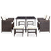Set mobilier de exterior cu perne, 9 piese, maro, poliratan - WALTI WALTI