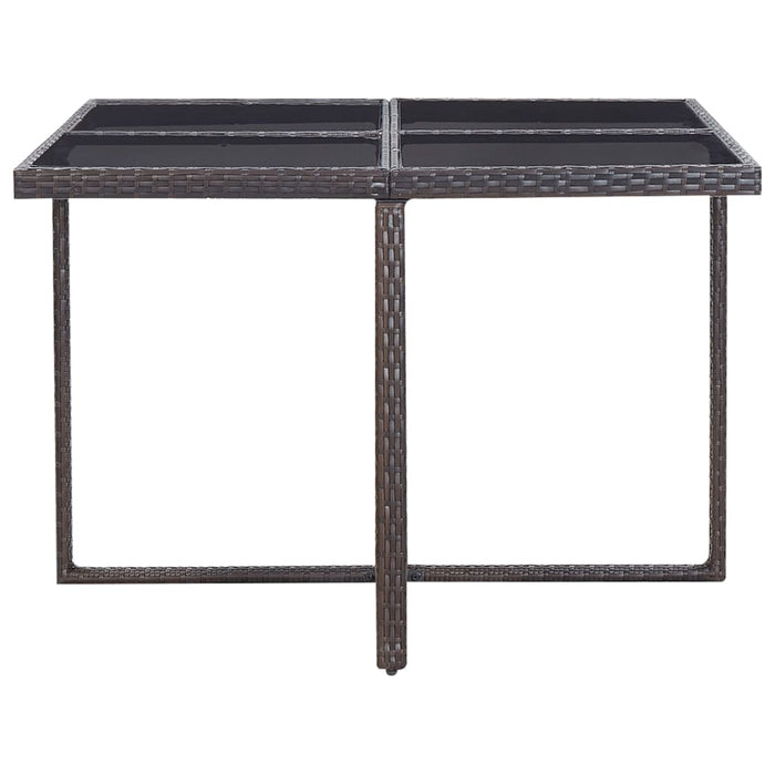 Set mobilier de exterior cu perne, 9 piese, maro, poliratan - WALTI WALTI