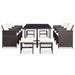 Set mobilier de exterior cu perne, 11 piese, maro, poliratan - WALTI WALTI