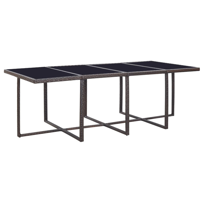 Set mobilier de exterior cu perne, 13 piese, maro, poliratan - WALTI WALTI