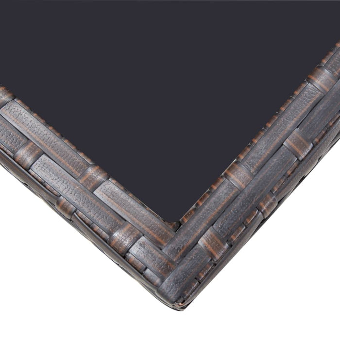 Set mobilier de exterior cu perne, 13 piese, maro, poliratan - WALTI WALTI