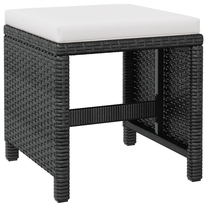 Set mobilier de exterior, 5 piese negru, poliratan, lemn acacia - WALTI WALTI