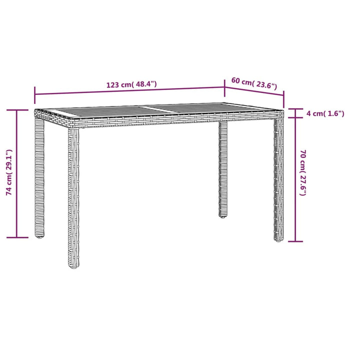 Set mobilier de exterior, 5 piese negru, poliratan, lemn acacia - WALTI WALTI