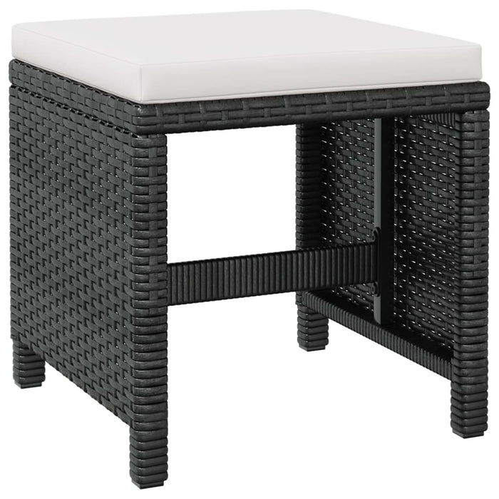 Set mobilier de exterior 13 piese negru, poliratan, lemn acacia - WALTI WALTI