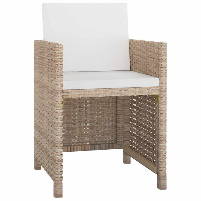 Set mobilier de exterior cu perne, 9 piese, bej, poliratan - WALTI WALTI