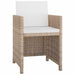 Set mobilier de exterior cu perne, 9 piese, bej, poliratan - WALTI WALTI