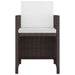 Set mobilier de exterior cu perne, 11 piese, maro, poliratan - WALTI WALTI