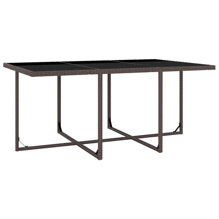 Set mobilier de exterior cu perne, 11 piese, maro, poliratan - WALTI WALTI
