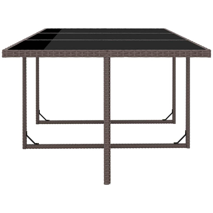 Set mobilier de exterior cu perne, 11 piese, maro, poliratan - WALTI WALTI