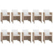 Set mobilier de exterior cu perne, 11 piese, bej, poliratan - WALTI WALTI
