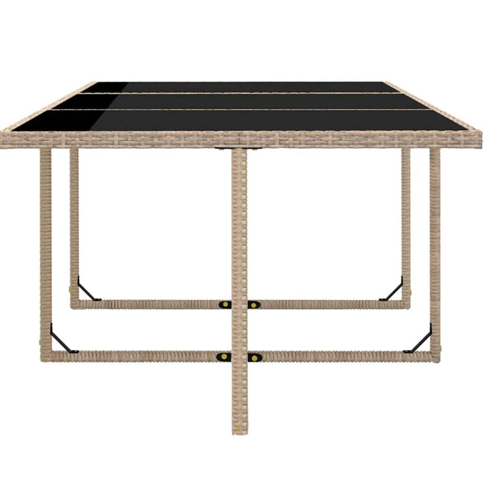 Set mobilier de exterior cu perne, 11 piese, bej, poliratan - WALTI WALTI