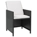 Set mobilier de exterior cu perne, 11 piese, negru, poliratan - WALTI WALTI