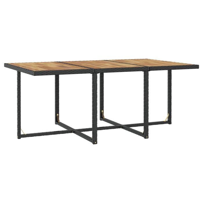 Set mobilier de exterior cu perne, 11 piese, negru, poliratan - WALTI WALTI
