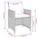 Set mobilier de exterior cu perne, 11 piese, negru, poliratan - WALTI WALTI