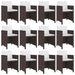 Set mobilier de exterior cu perne, 13 piese, maro, poliratan - WALTI WALTI