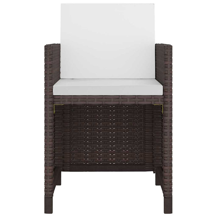 Set mobilier de exterior cu perne, 13 piese, maro, poliratan - WALTI WALTI