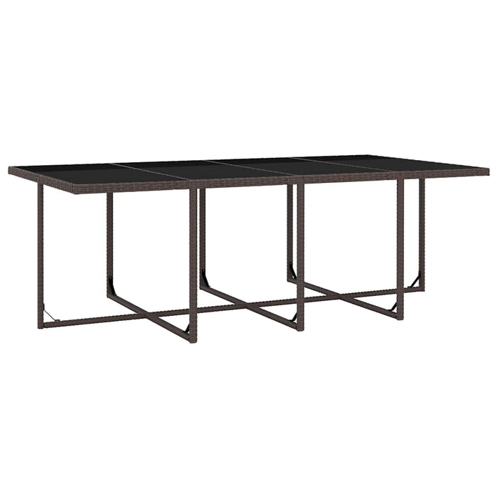 Set mobilier de exterior cu perne, 13 piese, maro, poliratan - WALTI WALTI