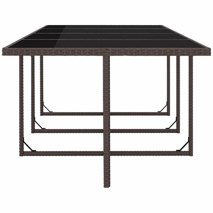 Set mobilier de exterior cu perne, 13 piese, maro, poliratan - WALTI WALTI