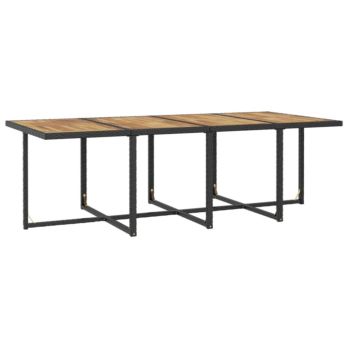 Set mobilier de exterior cu perne, 13 piese, negru, poliratan - WALTI WALTI
