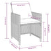 Set mobilier de exterior cu perne, 13 piese, negru, poliratan - WALTI WALTI