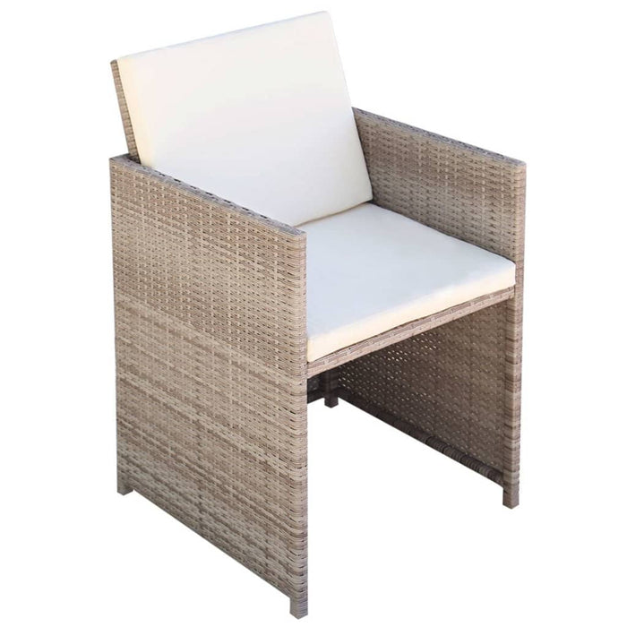 Set mobilier de exterior cu perne, 5 piese, bej, poliratan - WALTI WALTI
