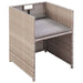 Set mobilier de exterior cu perne, 5 piese, bej, poliratan - WALTI WALTI