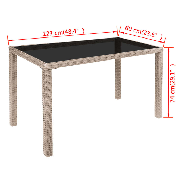 Set mobilier de exterior cu perne, 5 piese, bej, poliratan - WALTI WALTI