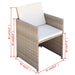 Set mobilier de exterior cu perne, 5 piese, bej, poliratan - WALTI WALTI