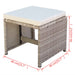Set mobilier de exterior cu perne, 5 piese, bej, poliratan - WALTI WALTI