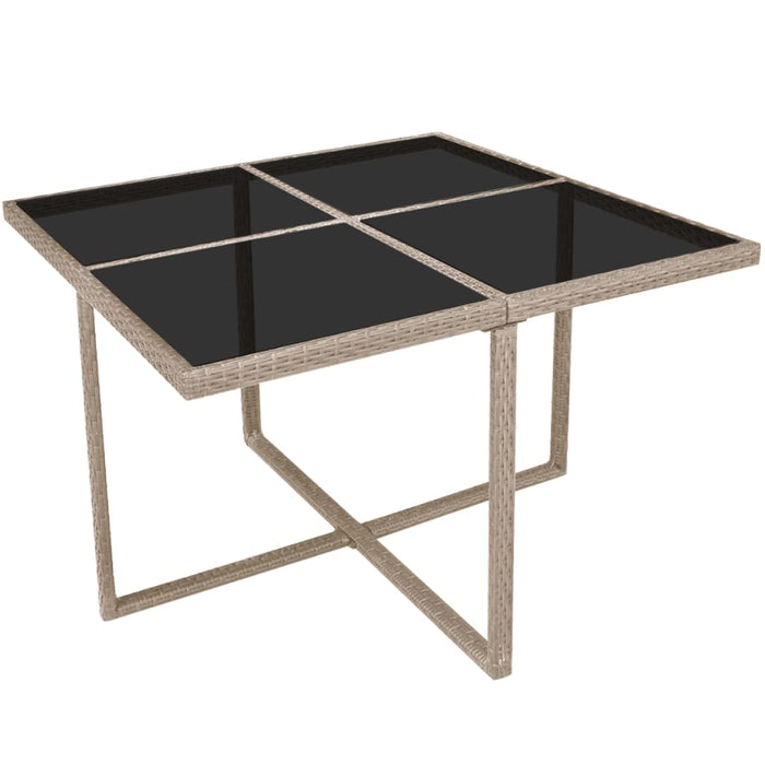 Set mobilier de exterior cu perne, 9 piese, bej, poliratan - WALTI WALTI