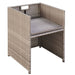 Set mobilier de exterior cu perne, 9 piese, bej, poliratan - WALTI WALTI