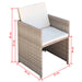 Set mobilier de exterior cu perne, 11 piese, bej, poliratan - WALTI WALTI