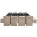 Set mobilier de exterior cu perne, 13 piese, bej, poliratan - WALTI WALTI