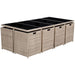 Set mobilier de exterior cu perne, 13 piese, bej, poliratan - WALTI WALTI