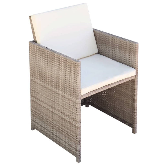 Set mobilier de exterior cu perne, 13 piese, bej, poliratan - WALTI WALTI