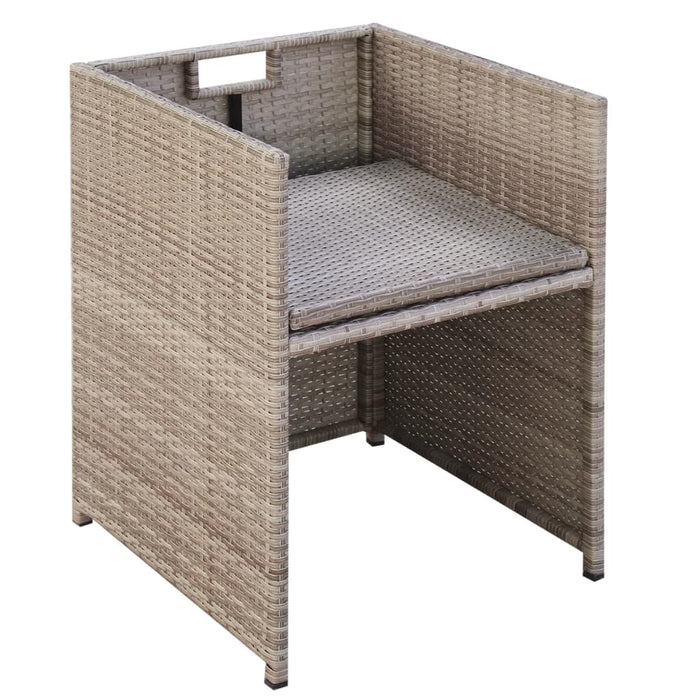 Set mobilier de exterior cu perne, 13 piese, bej, poliratan - WALTI WALTI